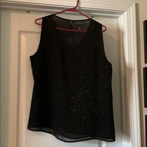 Chicos black label sleeveless black top 1